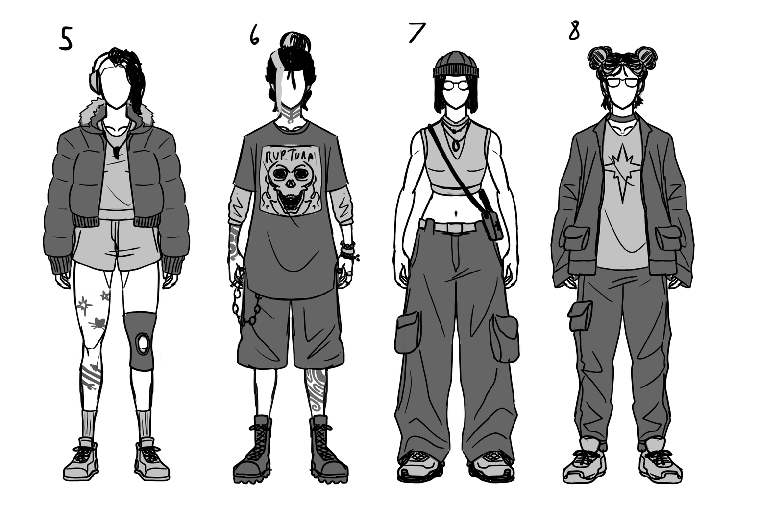 Lily costume options 5 to 8