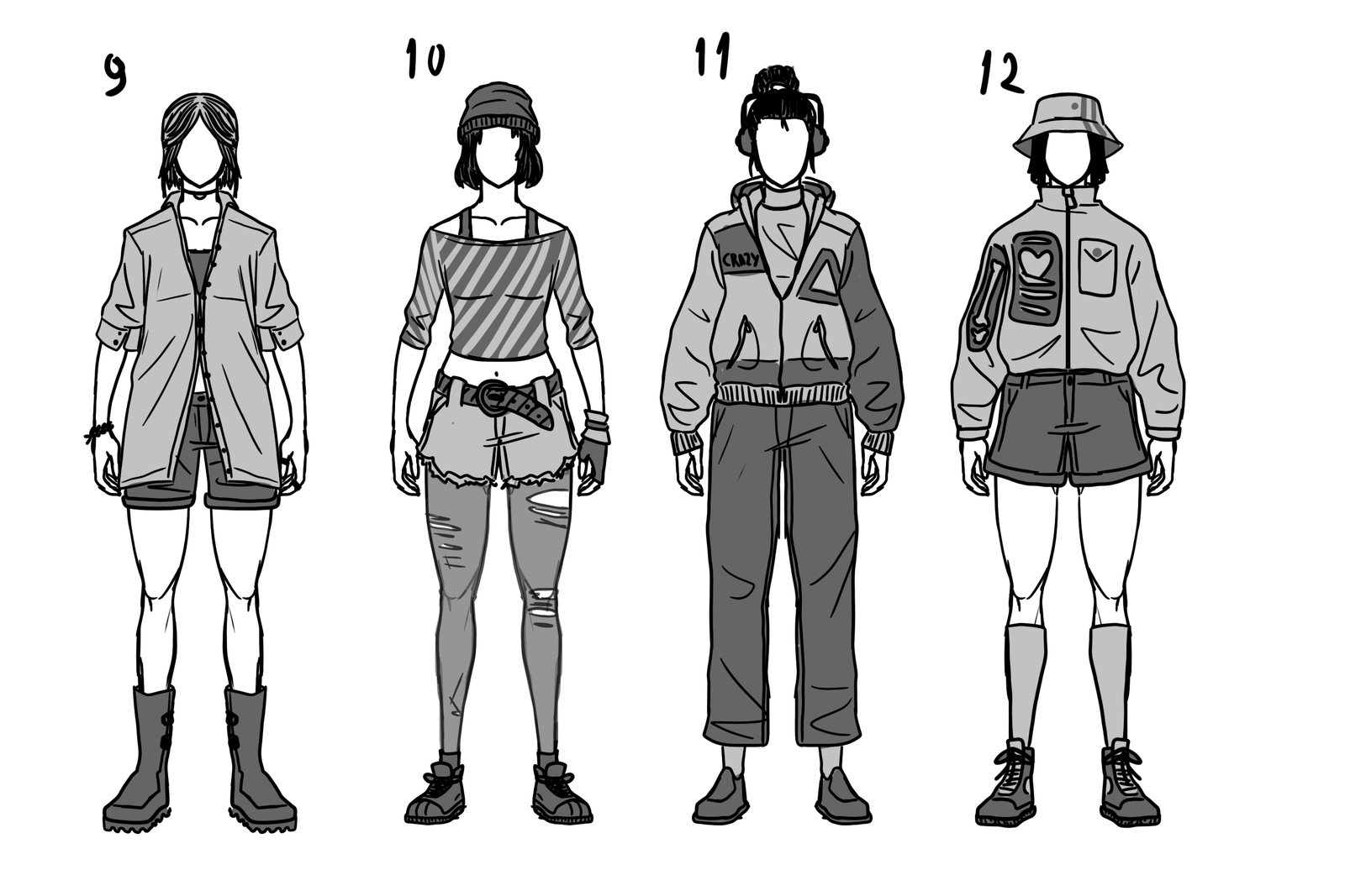 Lily silhouette and costume explorations